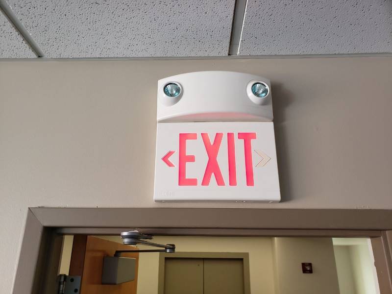 lot 4414 image: Exit sign with security light