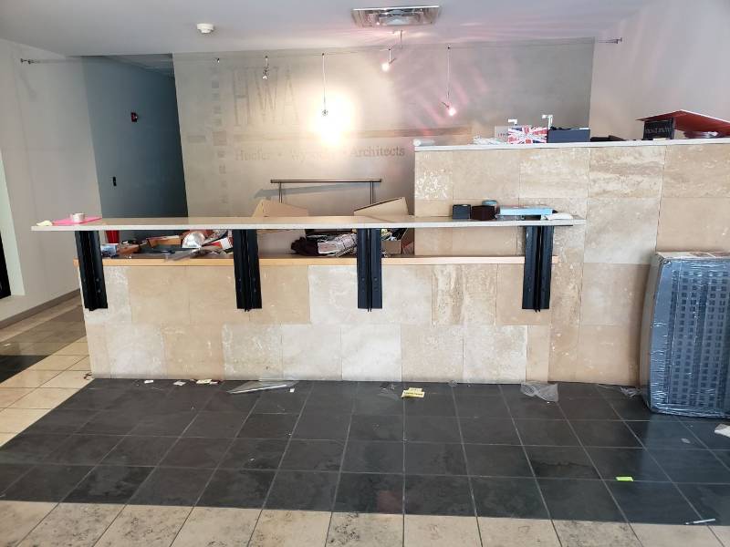 lot 4425 image: Granite and tile checkout counter