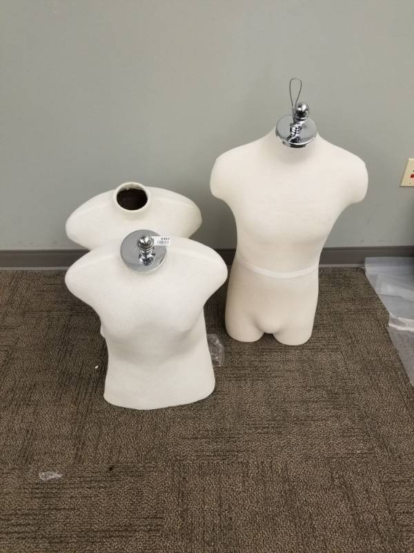 lot 4484 image: Full Body Manakin and 2 Half Bodies