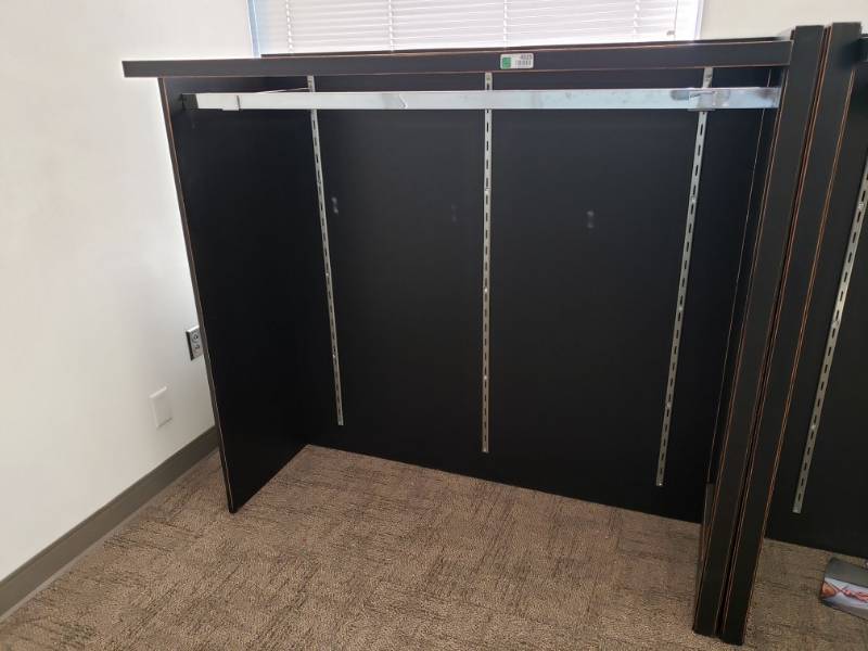 lot 4531 image: Black Wooden Clothes Rack