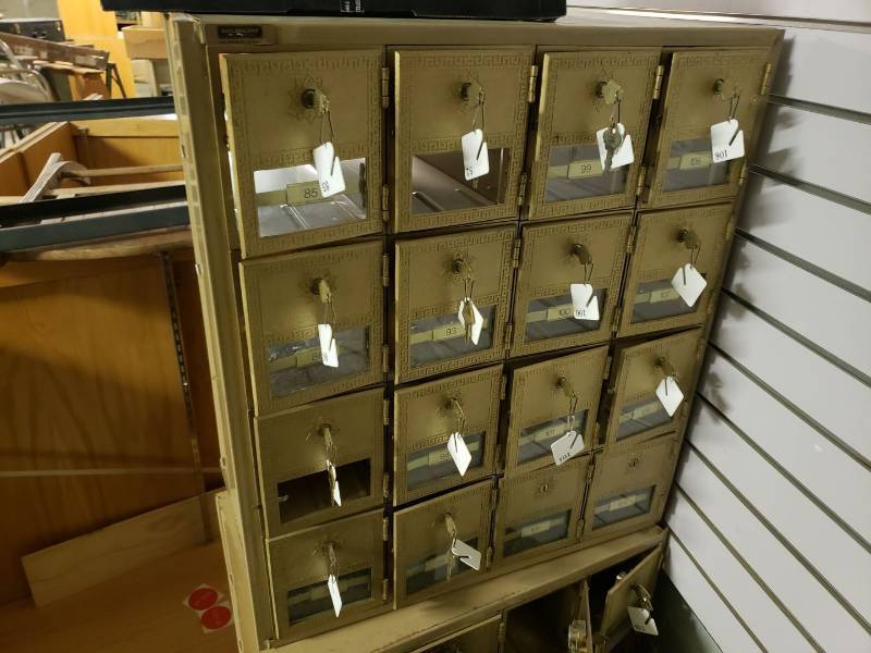 lot 9031 image: Brass mailbox