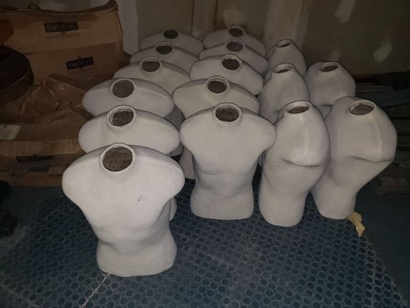 lot 9068 image: Lot (16) male torso mannequins