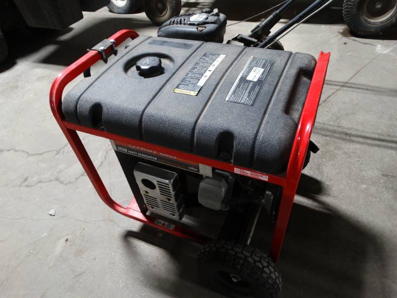 lot 8865 image: Troy-Bilt 10 hp 5550 watt generator on wheels