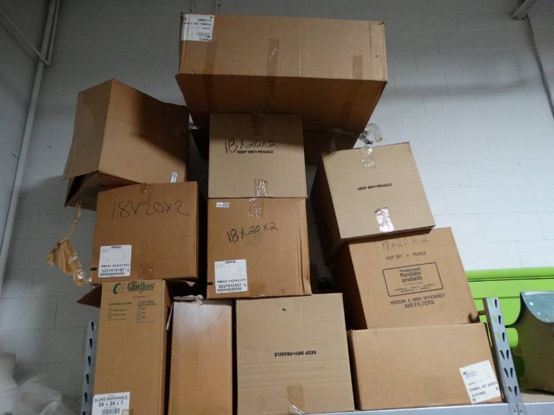 lot 8885 image: 11 boxes of various furnace filters