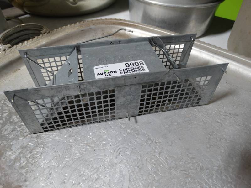 lot 8908 image: Small live catch animal trap