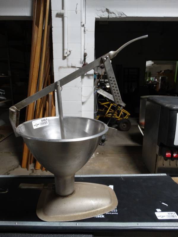 lot 8964 image: Stainless steel commercial sausage stuffer