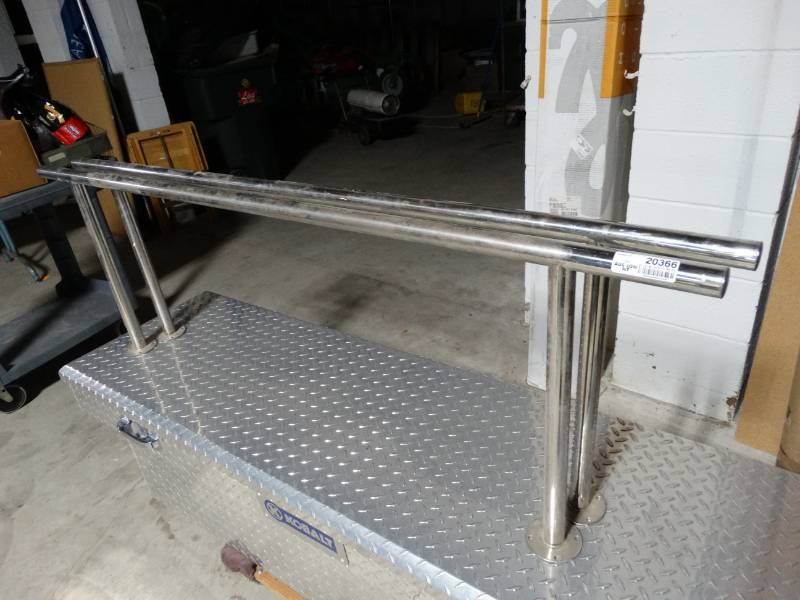 lot 20366 image: 2 metal rails- 60 long x 20 tall