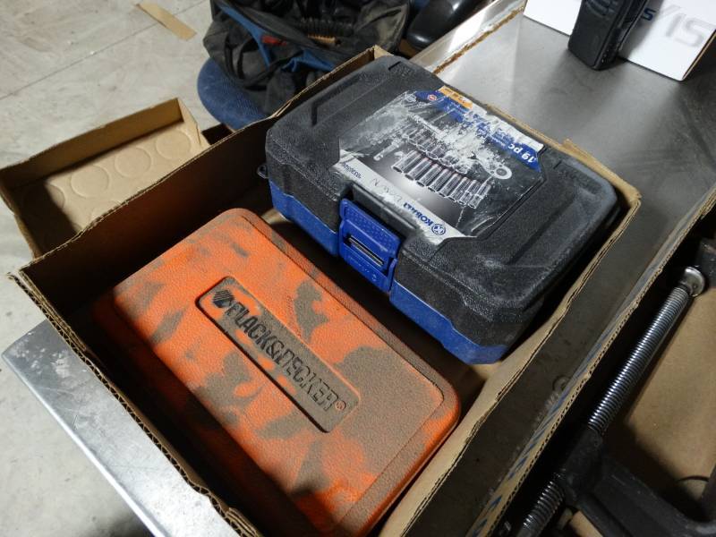 lot 20379 image: Kobalt socket set in case Black & Decker drill bit set in case