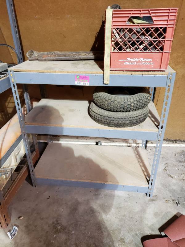 lot 6503 image: 3 Tier Metal Shelves
