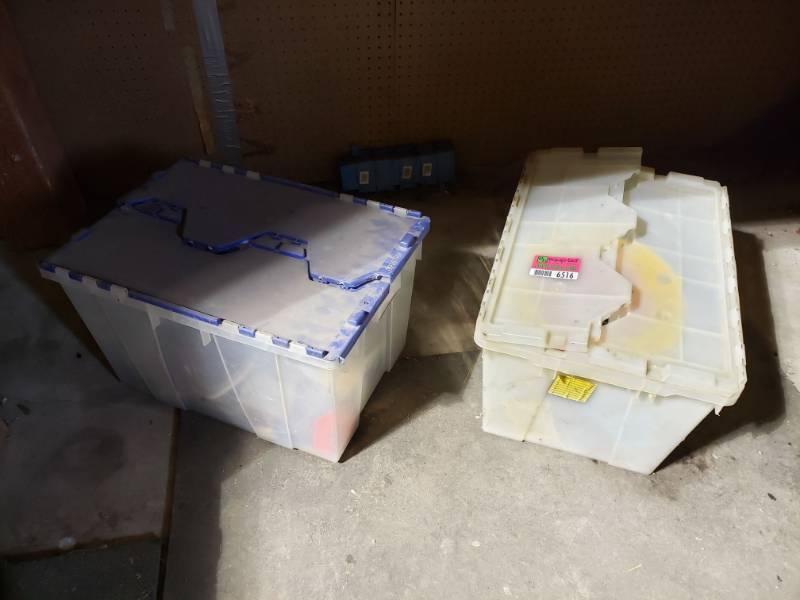 lot 6516 image: (2) Plastic Storage Bins