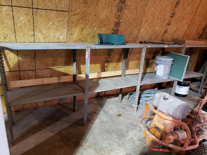 lot 6533 image: (4) 2 Tier metal Shelves