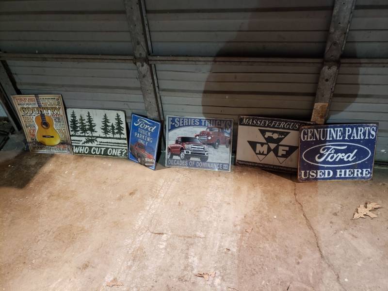 lot 6538 image: Various Metal Signs