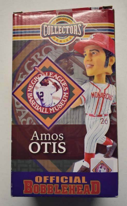 lot 1023 image: New In Box Amos Otis Bobblehead HyVee Negro Leagues Baseball Museum Kansas City Monarchs Jersey