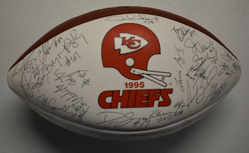 kansas city chiefs team signed football