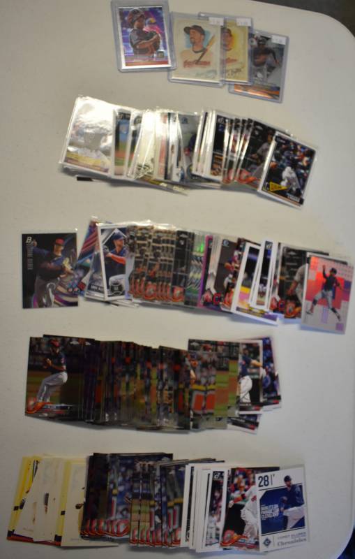 lot 1109 image: Large Lot of Current & Past Stars of Cleveland Indians including Rookies, Prospects, Inserts, Star Cards Mostly from 2017-2018 - Francisco Lindor