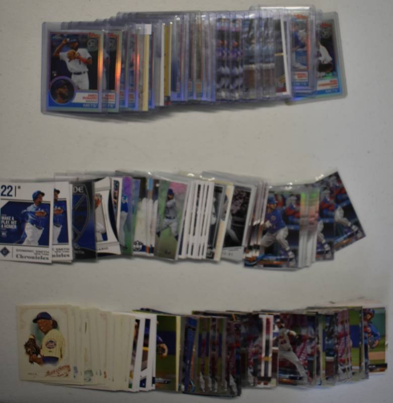 lot 1112 image: Large Lot of Current & Past Stars of New York Mets including Rookies, Prospects, Inserts, Star Cards Mostly from 2017-2018