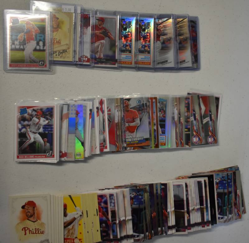 lot 1116 image: Large Lot of Current & Past Stars of Philadelphia Phillies including Rookies, Prospects, Inserts, Star Cards Mostly from 2017-2018