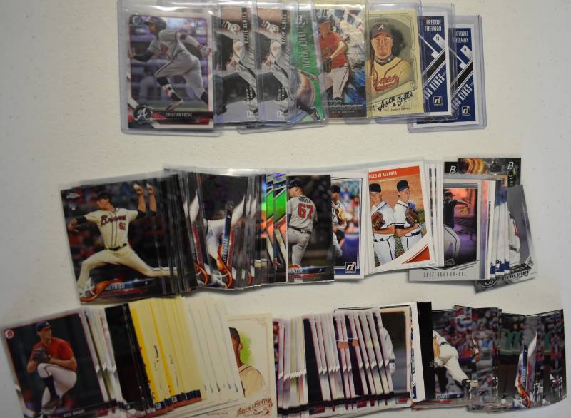 lot 1135 image: Large Lot of Current & Past Stars of Atlanta Braves including Rookies, Prospects, Inserts, Star Cards Mostly from 2017-2018 - Chipper Jones, Christian Pache