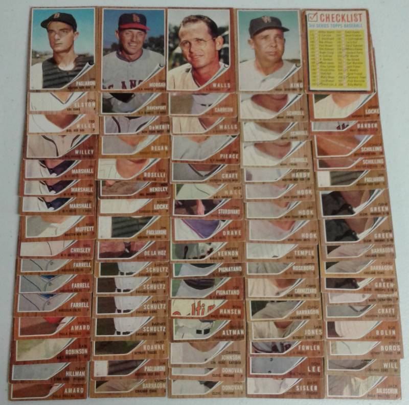 lot 1146 image: Huge Lot of 81 Original 1962 Topps Baseball Cards in Excellent Condition - Tons of Pictures