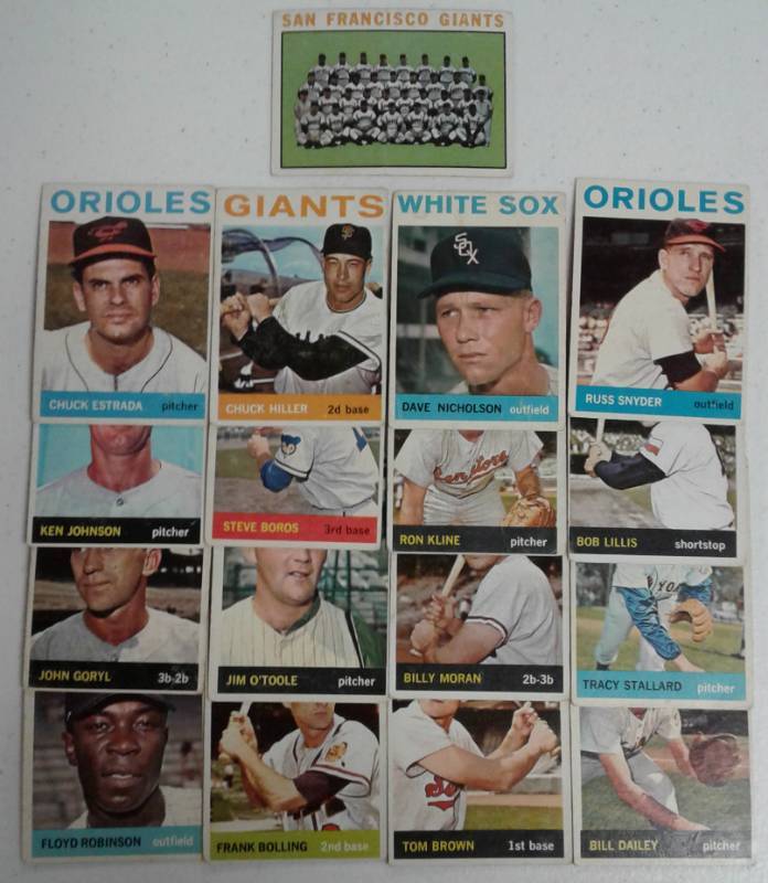 lot 1148 image: Lot of 17 Original 1964 Topps Baseball Cards in Excellent Condition - Tons of Pictures