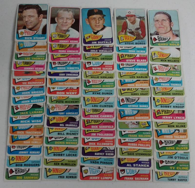 lot 1149 image: Huge Lot of 73 Original 1965 Topps Baseball Cards in Excellent Condition - Tons of Pictures