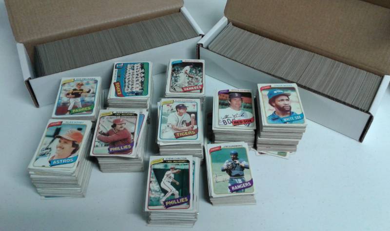 lot 1158 image: Huge Lot of Over 1,500 Original 1980 Topps Baseball Cards in Great Condition - Tons of Pictures