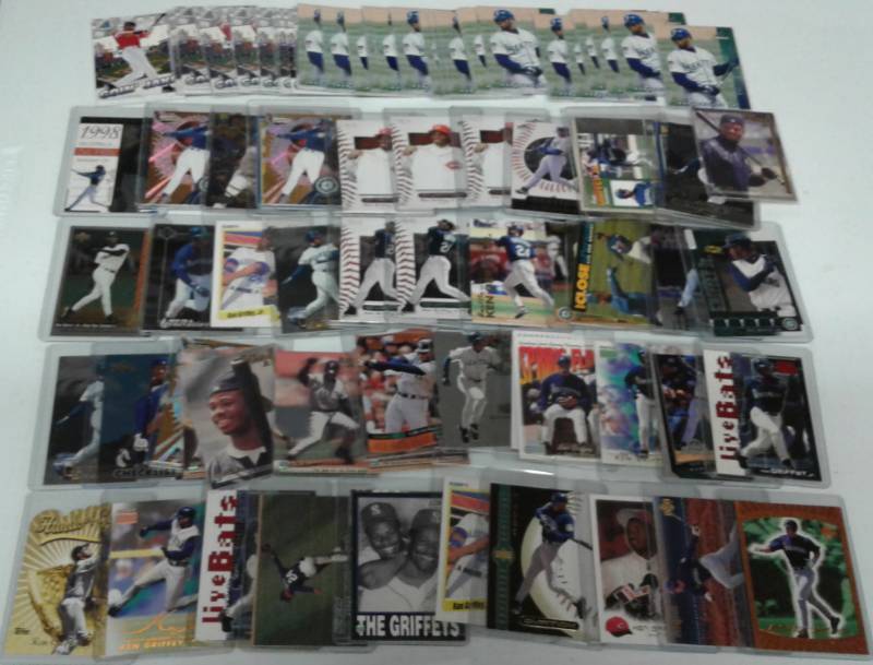 lot 1175 image: Huge Lot of Ken Griffey Jr Baseball Cards Including Inserts - Seattle Mariners & Cincy Reds