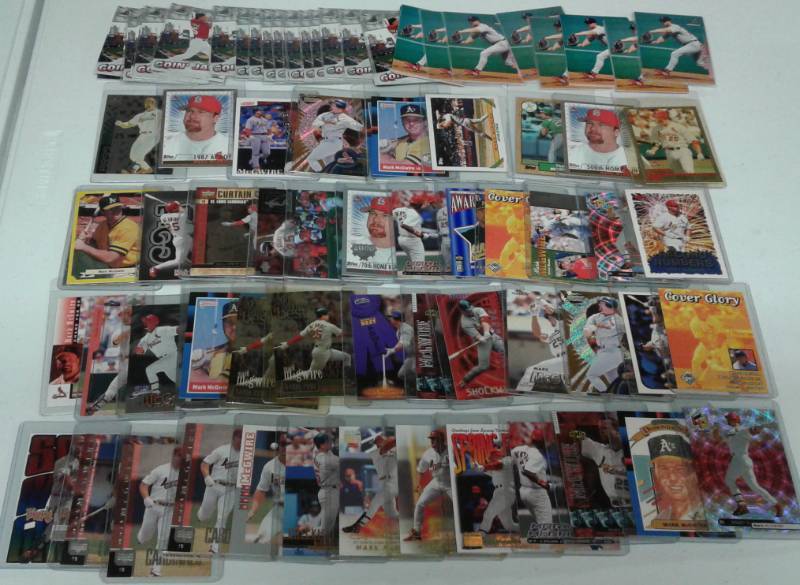 lot 1176 image: Huge Lot of Mark McGwire Baseball Cards Including Inserts - St. Louis Cardinals & Oakland As