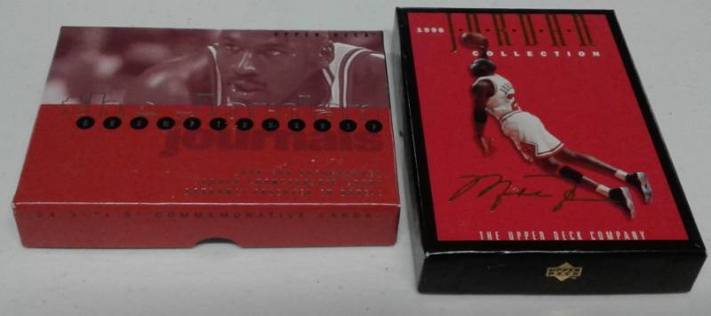 lot 1180 image: Two Complete Michael Jordan Jumbo Basketball Cards Boxed Sets Chicago Bulls