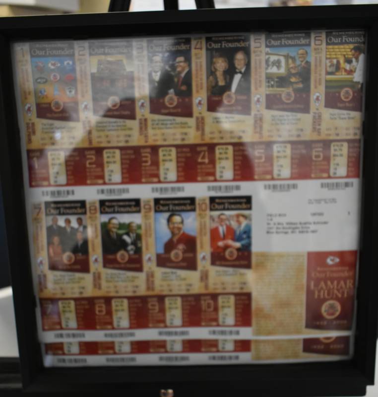lot 1080 image: Two Sets of Season Tickets Framed - Including All Ten Games