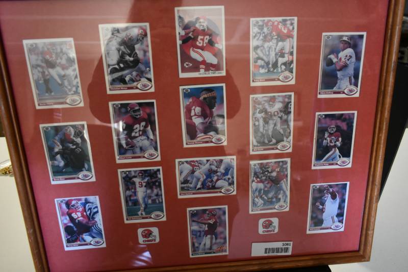 lot 1081 image: Framed and Matted 1991 Upper Deck Kansas City Chiefs Team Set With Derrick Thomas Football Cards