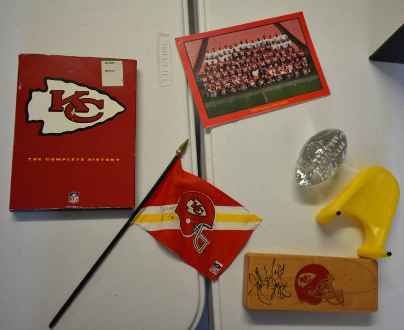 lot 1099 image: Collection of Kansas City Chiefs Memorabilia Including Signed Items