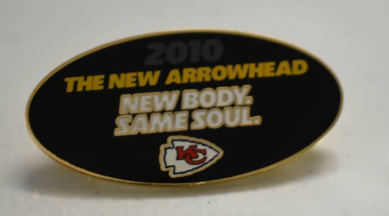 lot 1102 image: Collection of Six Kansas City Chiefs Lapel Pins - Red Friday, Arrowhead Logo, 40 Years in KC 