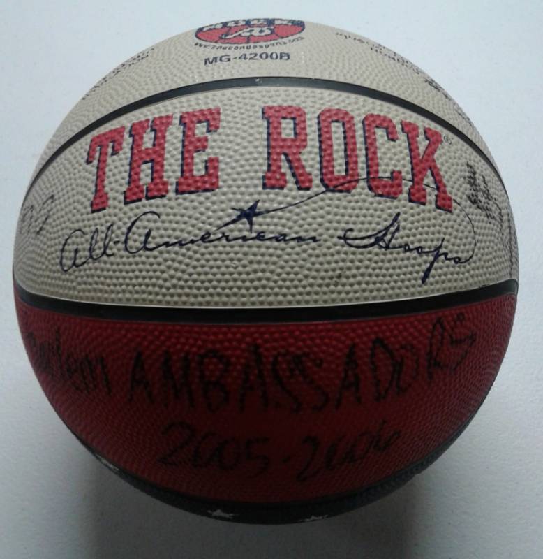 lot 1194 image: Harlem Globetrotters Signed Full-Sized Basketball By Multiple Players - 2005-06 Harlem Ambassadors Basketball
