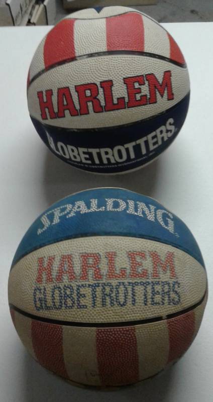 lot 1197 image: Two Vintage Harlem Globetrotters Basketballs