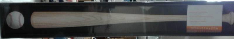 lot 1198 image: Brand New In Package Full Sized Baseball & Baseball Bat Display Case - Ready to Attach to Wall - Fits Up to 34 Inch Bat