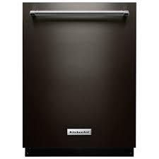 lot 4296 image: KitchenAid Black Stainless Steel Dishwasher - KDTE334GBS