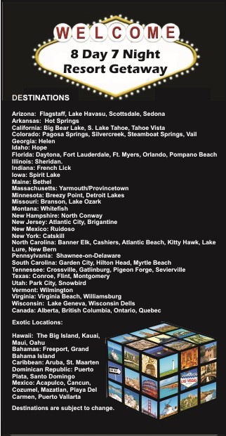 lot 17984 image: 8 DAY 7 NIGHT RESORT GET AWAY. NOT A TIME SHARE, OVER 70 RESORT DESTINATIONS