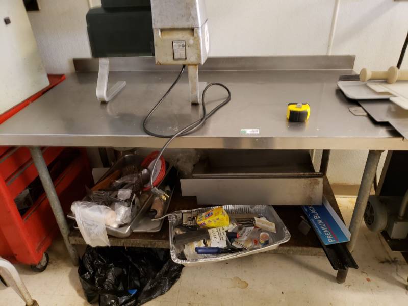 lot 2249 image: Stainless Steel Prep Table