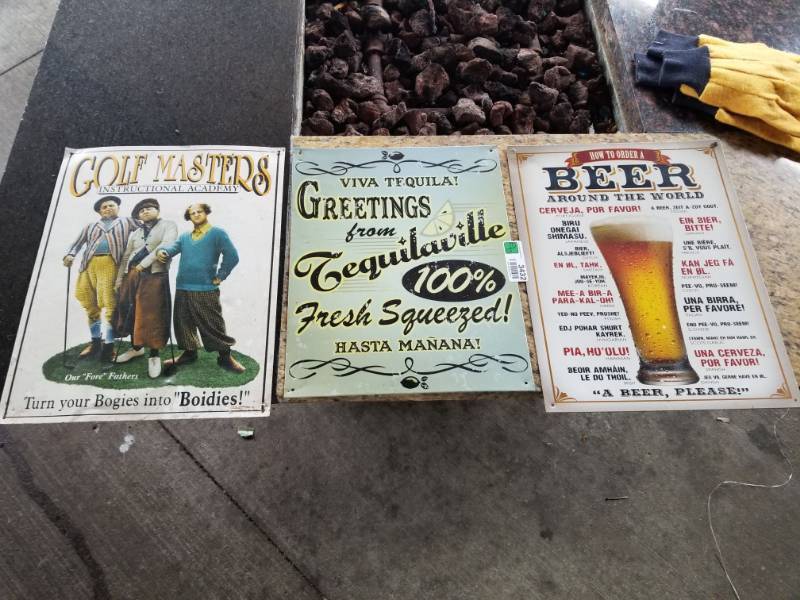 lot 3432 image: Beer and Tequila Metal Signs