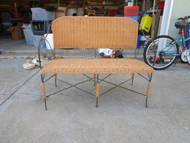 lot 13096 image: Wicker Bench
