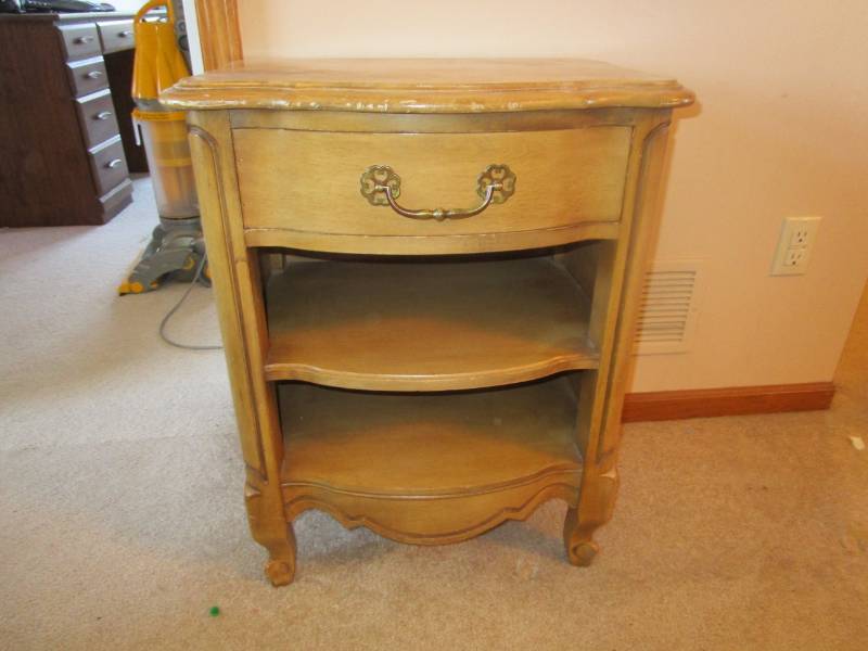 lot 13177 image: Light Walnut Nightstand with Drawer