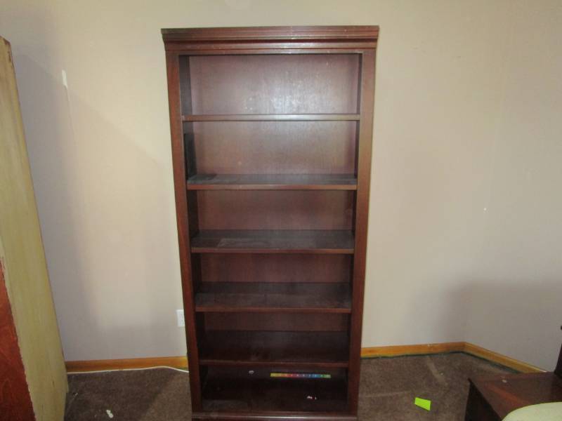 lot 13189 image: Wood Bookshelf Cherry color