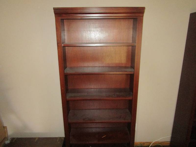 lot 13190 image: Wood Bookshelf Cherry color