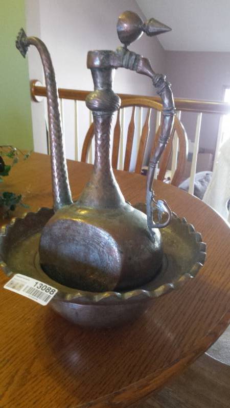 lot 13088 image: Unique Silver Pitcher and Bowl