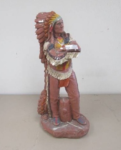 lot 2043 image: Indian Chief Statue - Chalkware