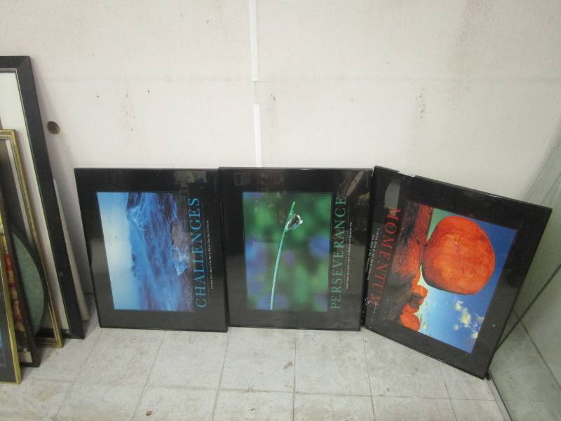 lot 2174 image: Lot of 3 Motivational Framed Prints