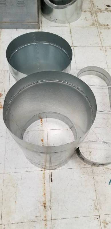 lot 4222 image: SS  Galvanized Metal Pieces  Duct