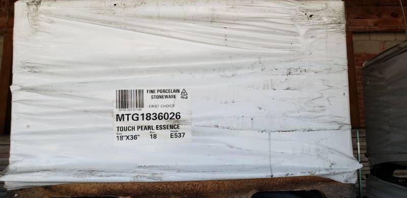 lot 4661 image: Pallet of Mediterranea - Touch Tile 18 x 36 - Pearl Essence 18 Boxes