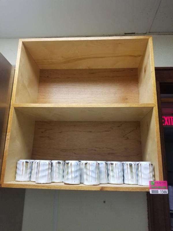 lot 1566 image: Upper Cabinet with Cups